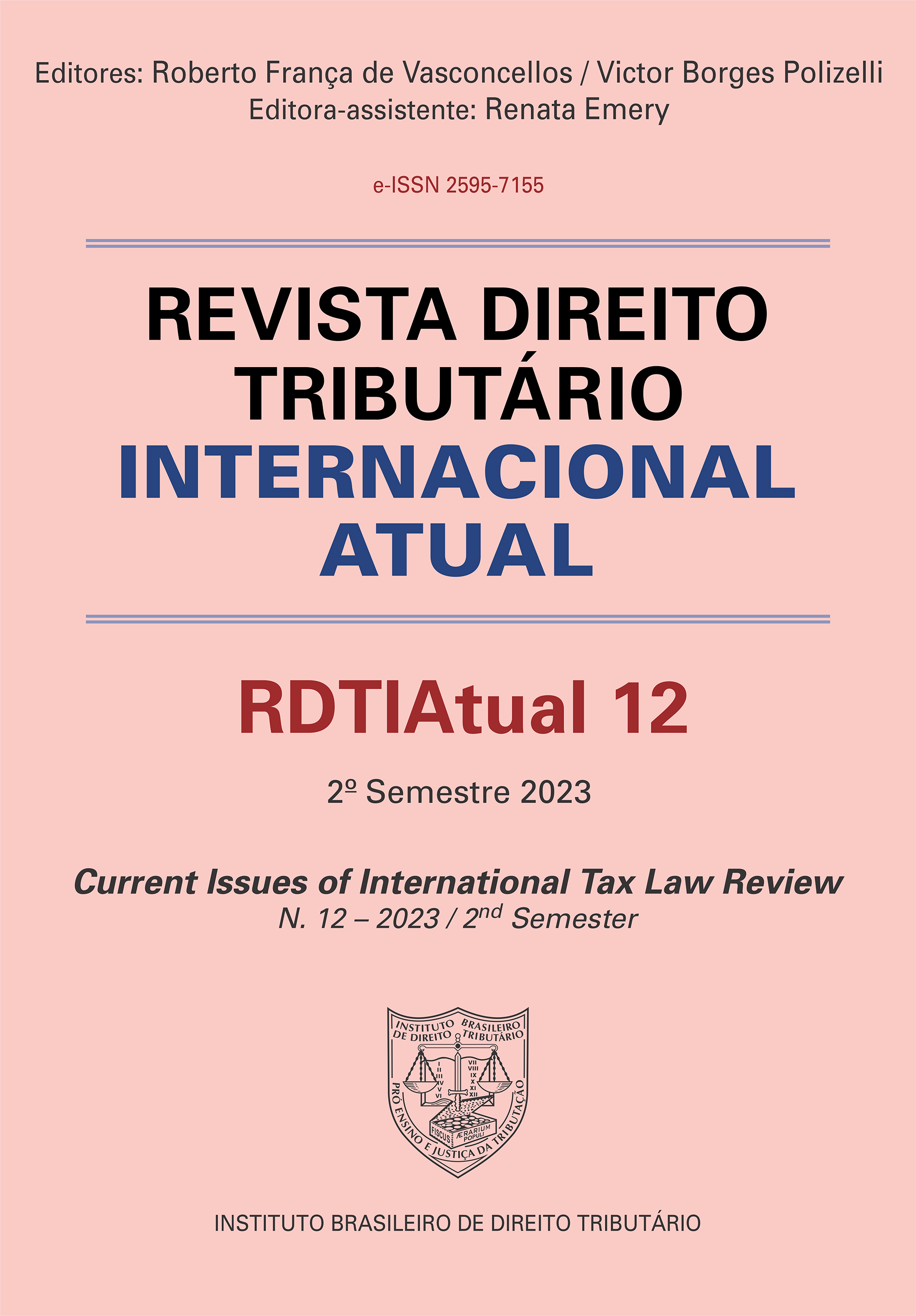 Revista Direito Tributário Internacional Número 11 - 2022 - 2º Semestre de 2022